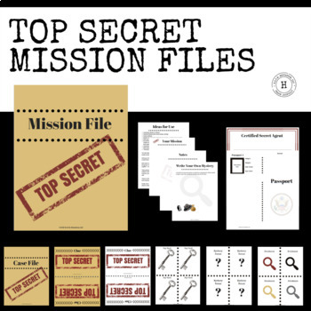 Preview of Top Secret Mystery Lesson Templates