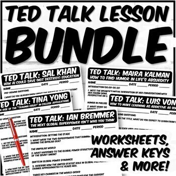 Preview of Top TED Talks of 2023 Lesson Bundle | 6 Lessons