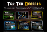 Top Ten Deserts: engaging PPT with info, links, graphic or