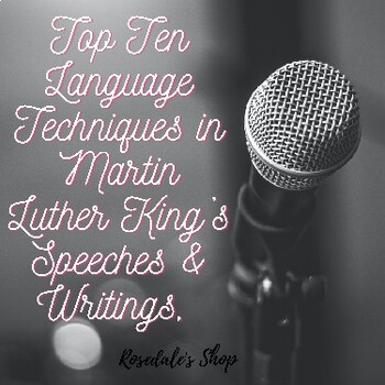 Preview of Top Ten Language Techniques in Martin Luther King's Speeches and Writings