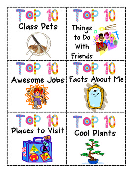 Top Ten Lists by Emily Buckler | Teachers Pay Teachers