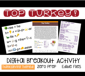 Preview of Top Turkey!- A Thanksgiving Digital Breakout