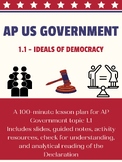 Topic 1.1 Ideals of Democracy - 100-minute lesson plan and