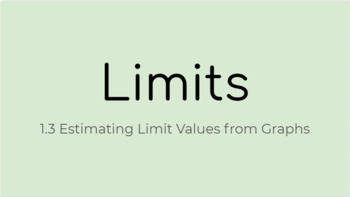 Preview of Topic 1.3 Estimating Limits from Graphs (for Nearpod in Google Slides)
