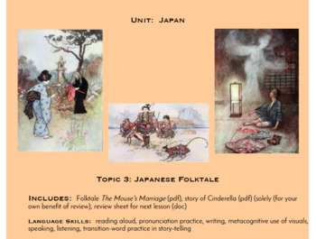 Preview of Topic 3, A Japanese Folktale (Japanese Culture Unit)