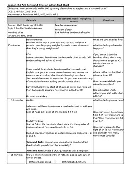 Preview of Topic 3: Envision Math Lesson Plans 2nd Grade (Editable)