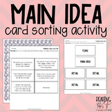 Topic, Main Idea, & Details Sorting Activity Cards