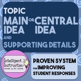Topic, Main Idea / Central Idea, Supporting Details: Impro