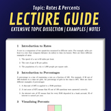 Topic: Rates-Percents | LECTURE GUIDE | For Student Learning!