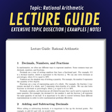 Topic: Rational Arithmetic | LECTURE GUIDE | For Student L