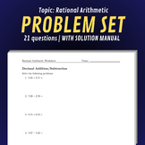 Topic: Rational Arithmetic | PROBLEM SET w/ SOLUTIONS | Fo