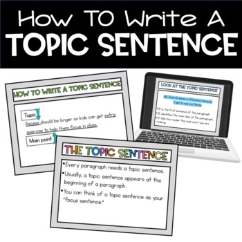 Preview of Topic Sentence