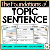 Topic Sentence Differentiated Worksheets & Activities Prac
