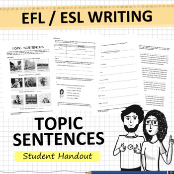 Preview of Topic Sentences - Paragraph Writing - ESL EFL English - Main Ideas