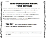 Topic Sentence Practice & Hook Sentence Practice