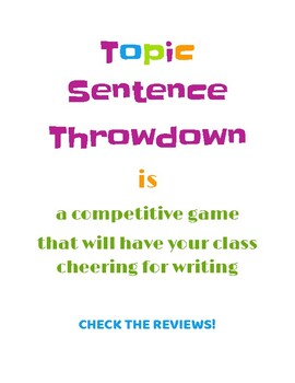 Preview of Topic Sentence Throwdown