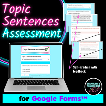 Preview of Topic Sentences Formative Assessment | Google Forms™ Digital Quiz
