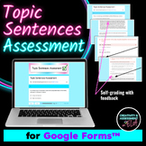 Topic Sentences Formative Assessment | Google Forms™ Digital Quiz