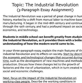 essay about industrial revolution