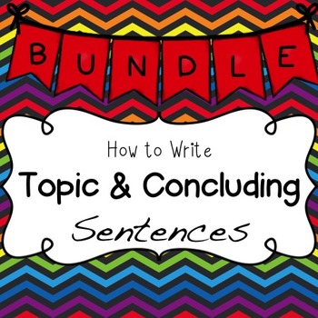 Preview of Topic and Concluding Sentences Bundle