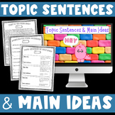 Topic vs. Main Idea Passages & Sentence Lesson, Starters, 
