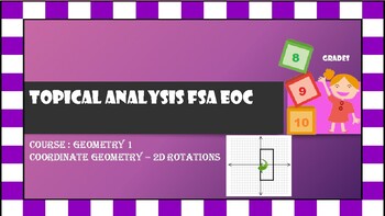 Preview of Topical Analysis FSA EOC- Geometry -2D Shape Rotations