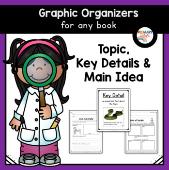 Preview of Reading Graphic Organizers for Non-Fiction using Topic, Details & Main Idea