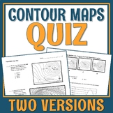 Topographic Map and Contour Map Quiz