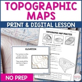 Topographic Maps Complete Lesson | Topographic Map Activity
