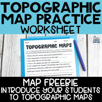 Preview of Topographic Map Freebie