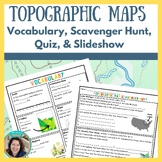 Topographic Map Scavenger Hunt, Quiz, and PPT Slideshow | 