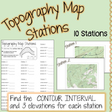 Topographic Map Stations ( topography map / contour map )