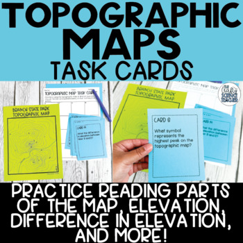 Preview of Topographic Map Task Cards