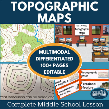 Topographic Map Lesson Plan Topographic Maps Complete 5E Lesson Plan   Distance Learning by 