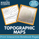 Topographic Maps Interactive Notebook Pages - Paper INB