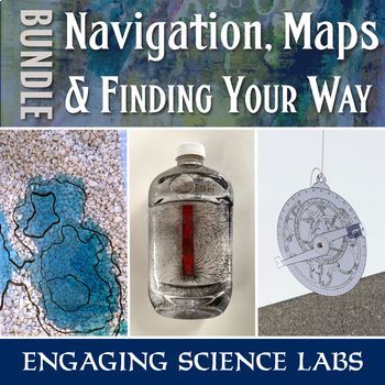 Preview of Topographic Maps, Magnets, Cardinal Directions, Latitude and Longitude Bundle