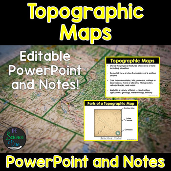Preview of Topographic Maps - PowerPoint and Notes