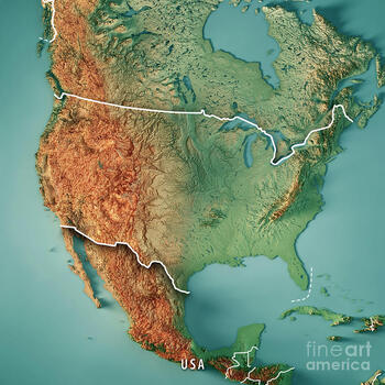 Preview of Topographical Salt Dough Map of the United States