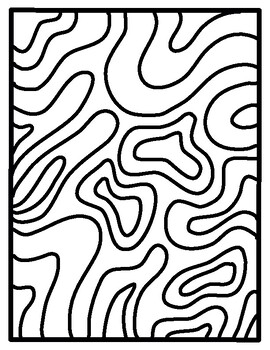 Topography Abstract Coloring Page by Anjali Lal | TPT