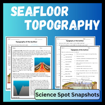 Preview of Topography of the Seafloor Reading Comprehension - Print & Digital Resources