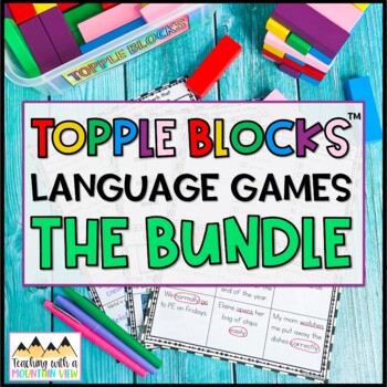 Preview of Topple Blocks™ Language and Grammar Games Bundle