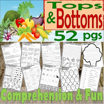 Preview of Tops & Bottoms Read Aloud Book Study Companion Reading Comprehension Worksheets