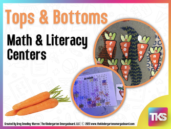 Preview of Tops and Bottoms: Carrot Math and Literacy Centers