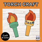 Torch name craft,Olympic 2024 ,Statue of liberty,Coloring 