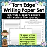 Torn Edge Writing Paper - Pioneer & Old Fashioned Looking 