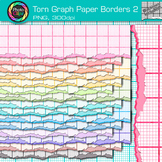 Torn Paper Deckle Edge Clipart: 15 Graph Paper Border Clip