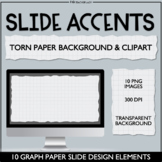 Torn Paper Slide Accents - Digital Paper Backgrounds & Cli