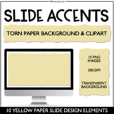 Torn Paper Slide Accents - Digital Paper Backgrounds & Cli
