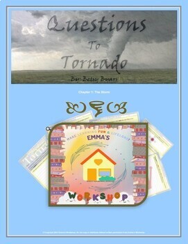 Preview of Tornado By Betsy Byars|Companion Questions Worksheet 001|Emma's Workshop