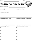 Tornado Chasers Graphic Organizer